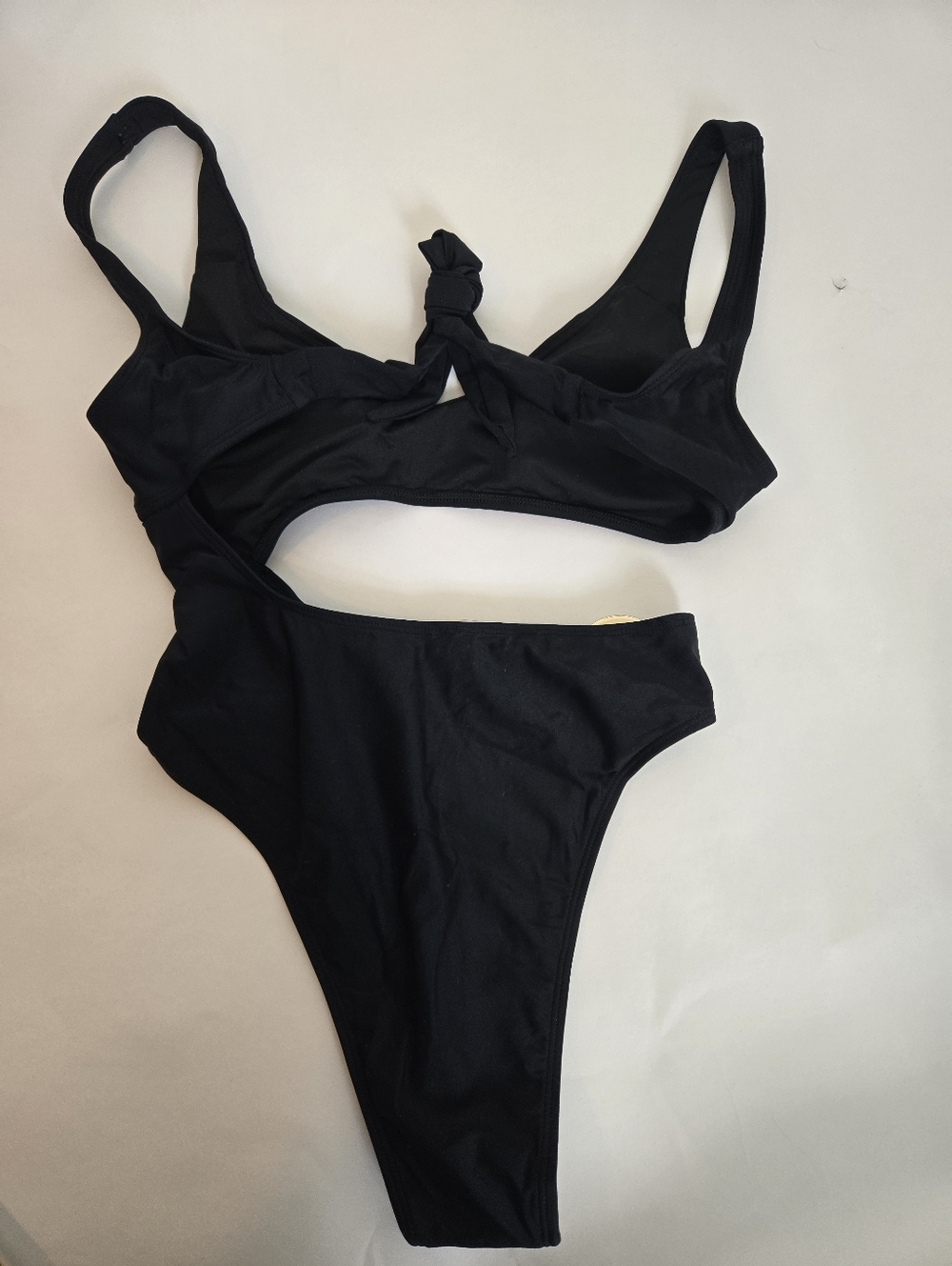 NWT Black Cutout One-Piece Monokini Swimsuit with Ring Detail SIZE S Great Fit! - Picture 9 of 10